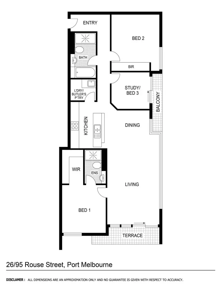 Floorplan of Homely apartment listing, 26/95 Rouse Street, Port Melbourne VIC 3207