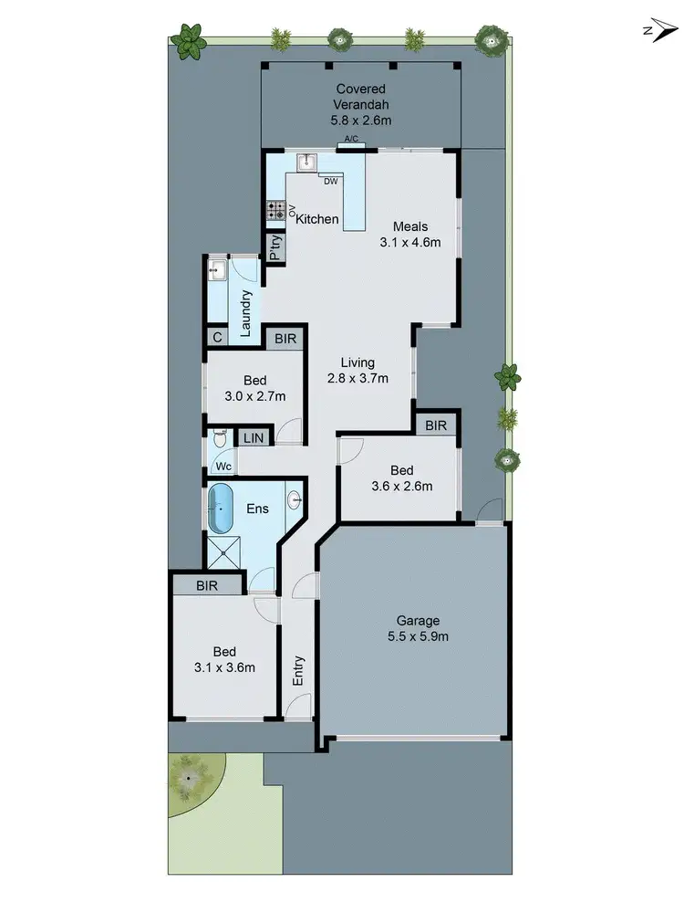 Floorplan of Homely unit listing, 5/41-49 Tully Road, Clarinda VIC 3169