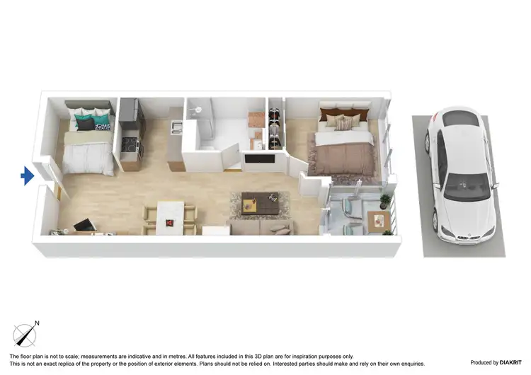 Floorplan of Homely apartment listing, 808/58 Jeffcott Street, West Melbourne VIC 3003