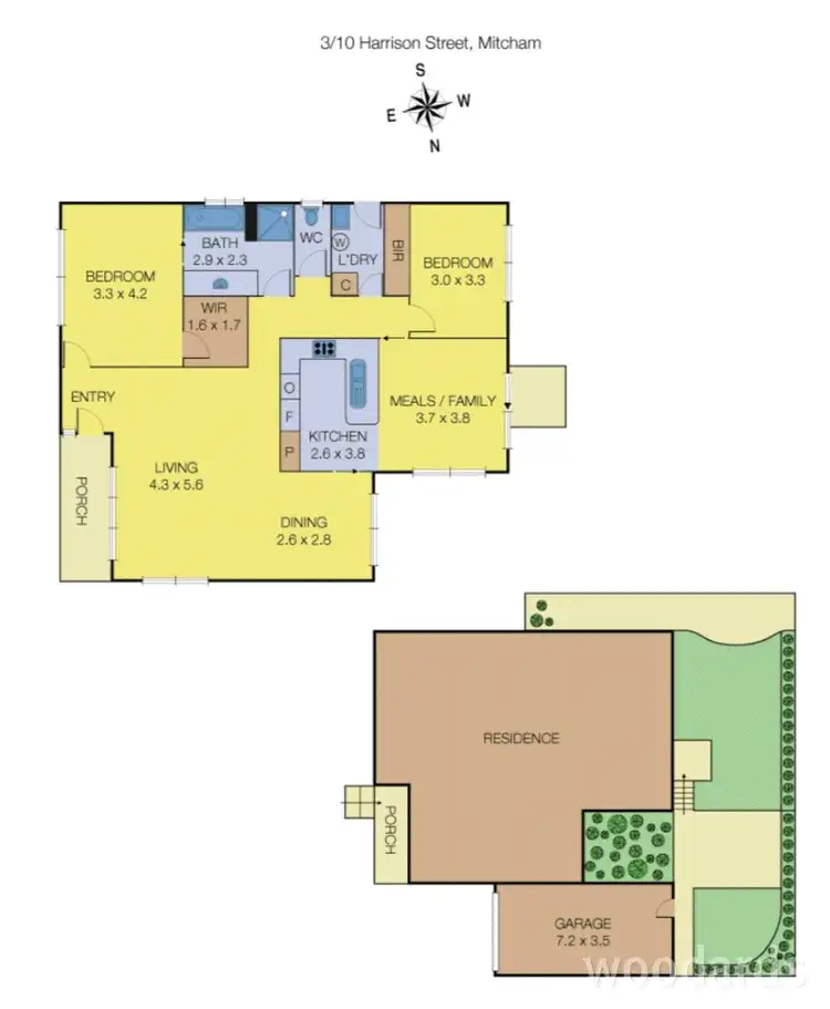 Floorplan of Homely unit listing, 3/10 Harrison Street, Mitcham VIC 3132