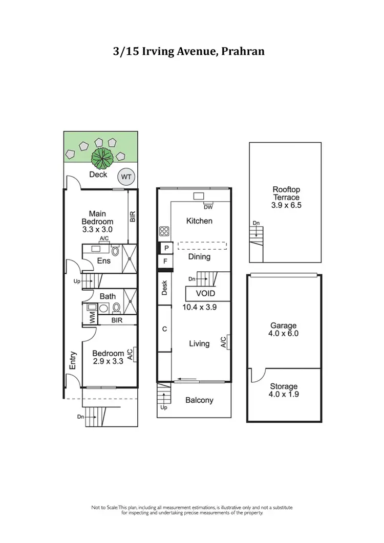 Floorplan of Homely townhouse listing, 3/15 Irving Avenue, Prahran VIC 3181
