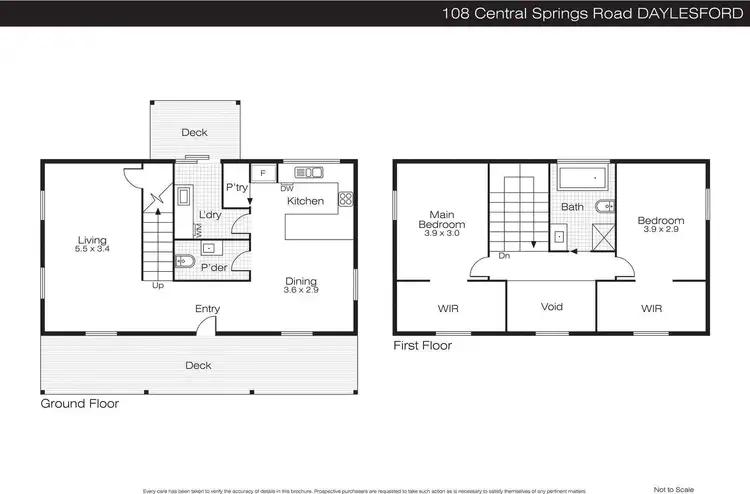 Floorplan of Homely townhouse listing, 3/108 Central Springs Road, Daylesford VIC 3460