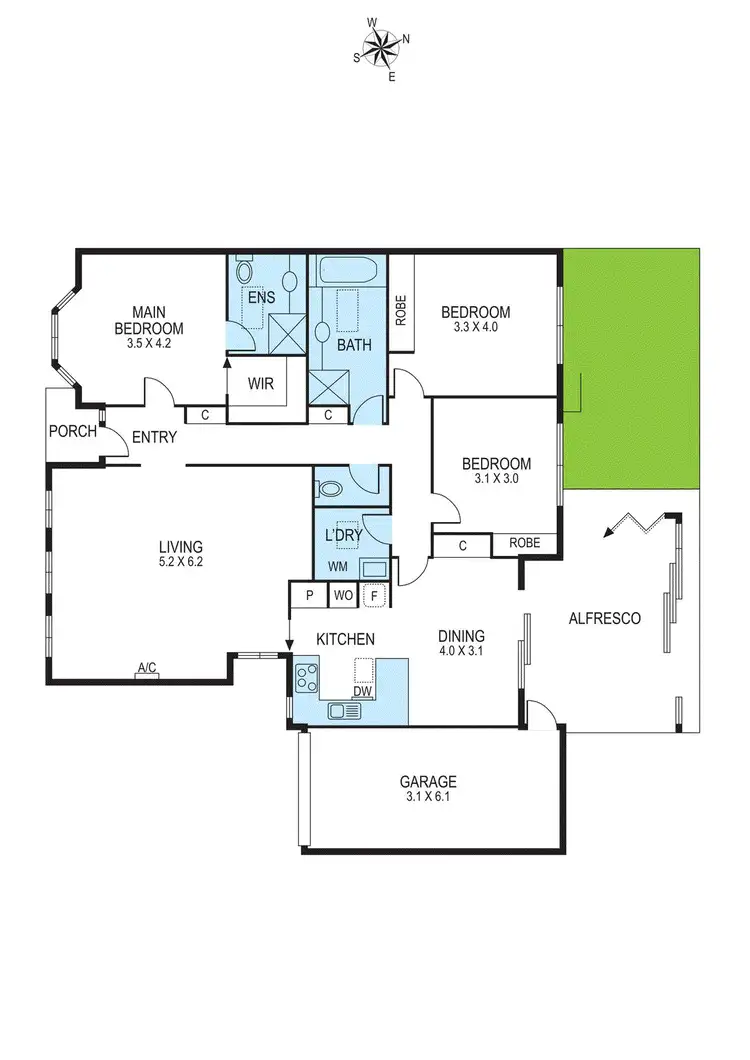 Floorplan of Homely unit listing, 2/233 Grange Road, Ormond VIC 3204