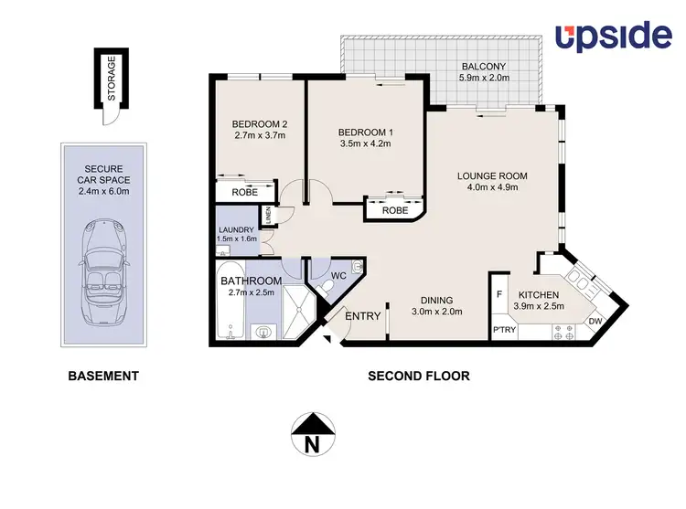 Floorplan of Homely unit listing, 203/8-10 Hollingworth Street, Port Macquarie NSW 2444