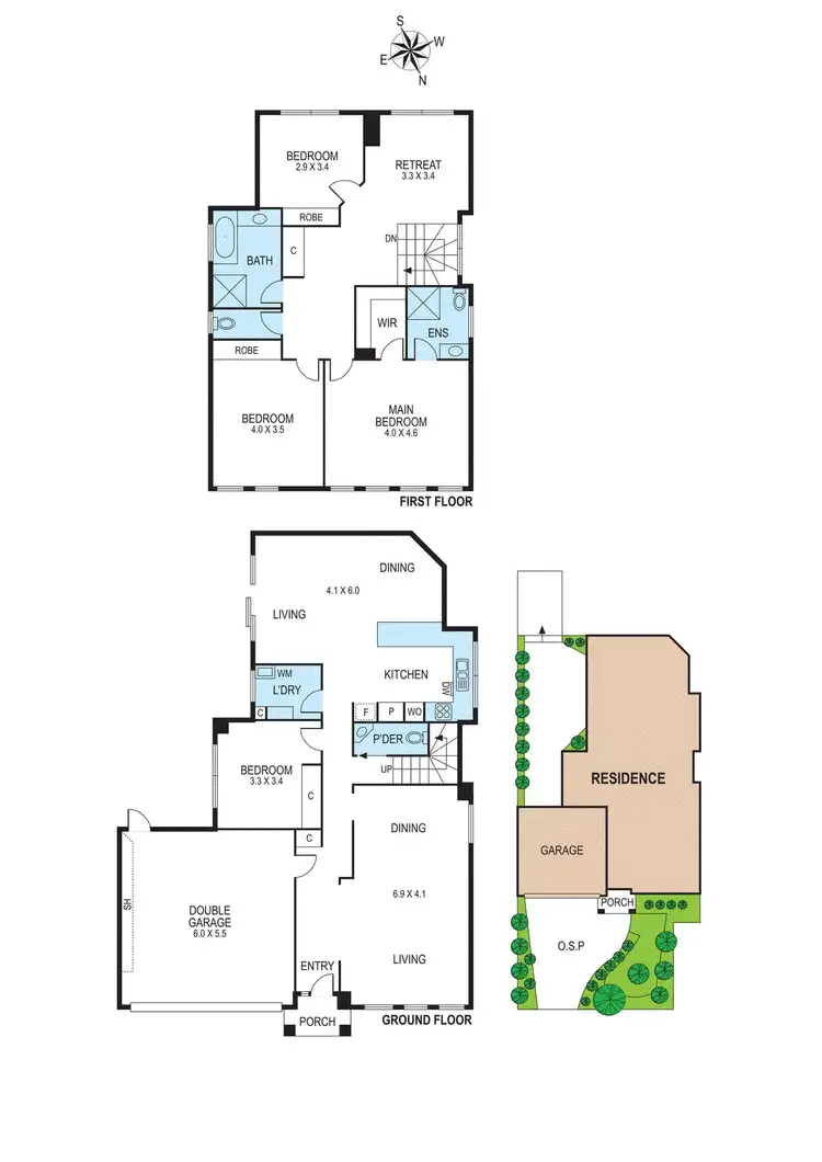 Floorplan of Homely townhouse listing, 1/28 Lubrano Street, Brighton East VIC 3187