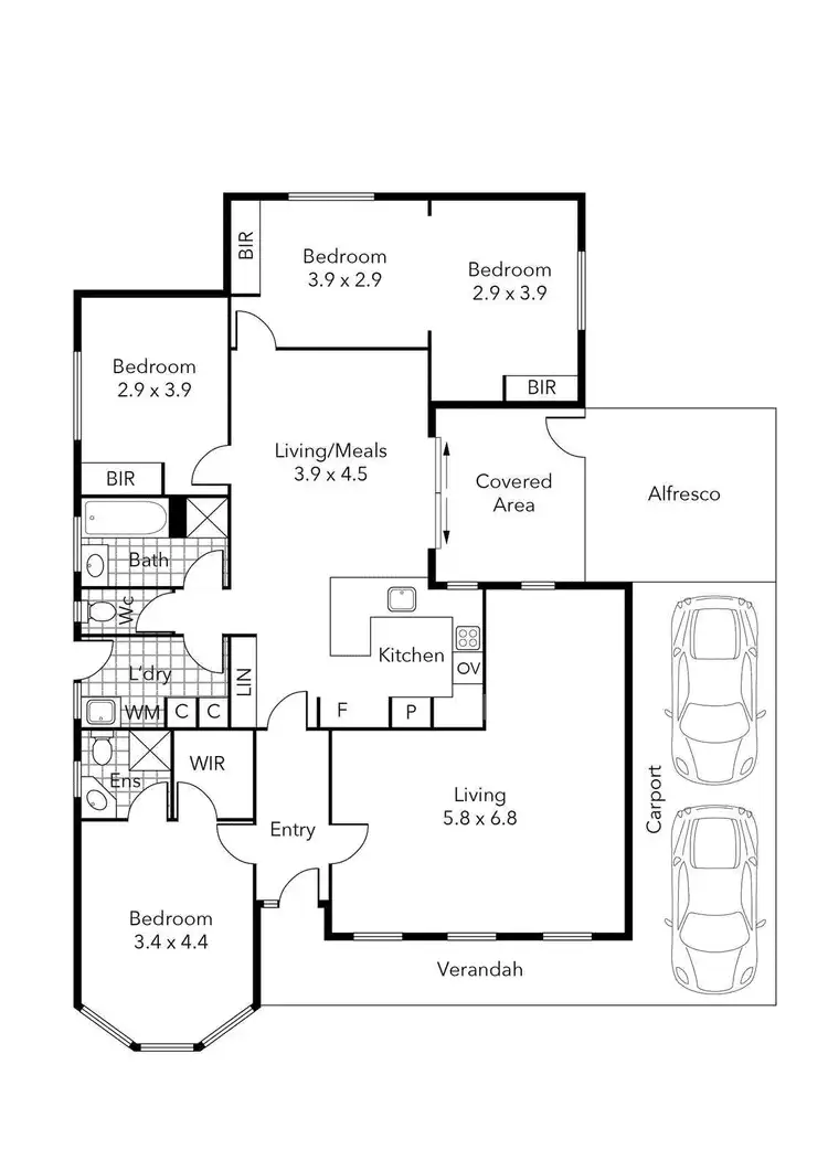 Floorplan of Homely house listing, 3 Teague Court, Sebastopol VIC 3356