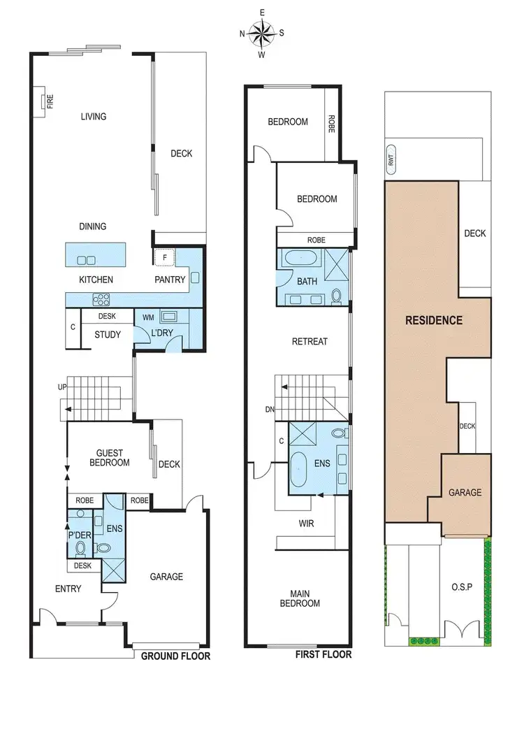 Floorplan of Homely townhouse listing, 24a Hodder Street, Brighton East VIC 3187
