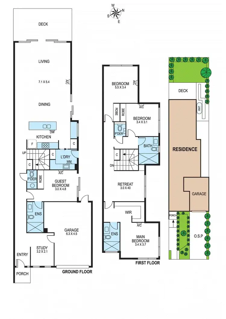 Floorplan of Homely townhouse listing, 395B Chesterville Road, Bentleigh East VIC 3165