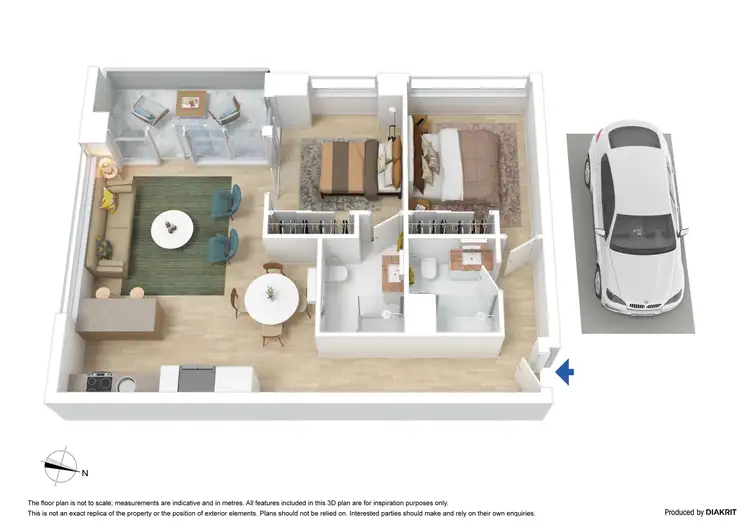 Floorplan of Homely apartment listing, 2407/8 Downie Street, Melbourne VIC 3000