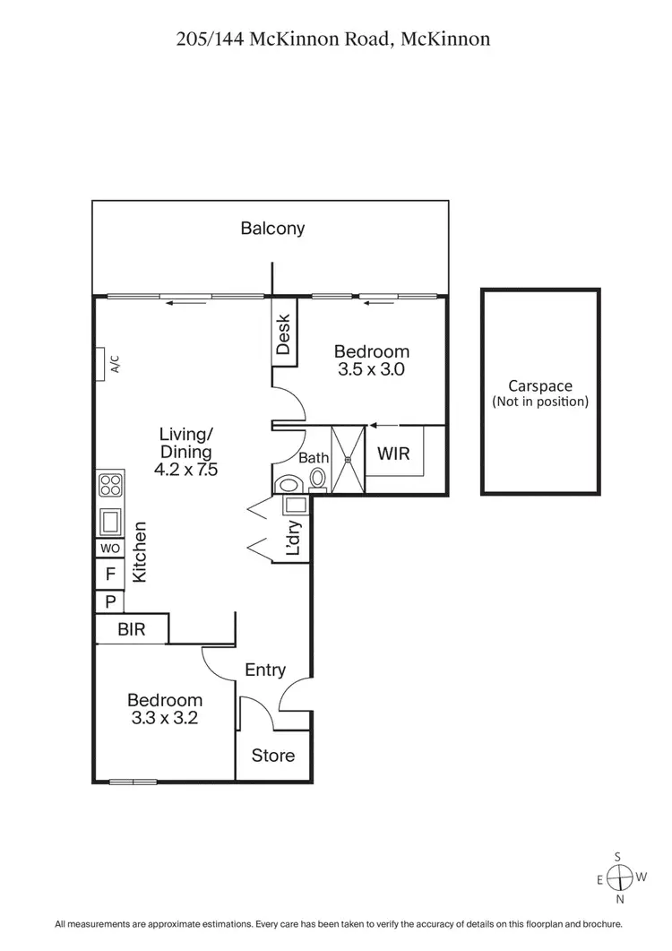 Floorplan of Homely apartment listing, 205/144 McKinnon Road, Mckinnon VIC 3204