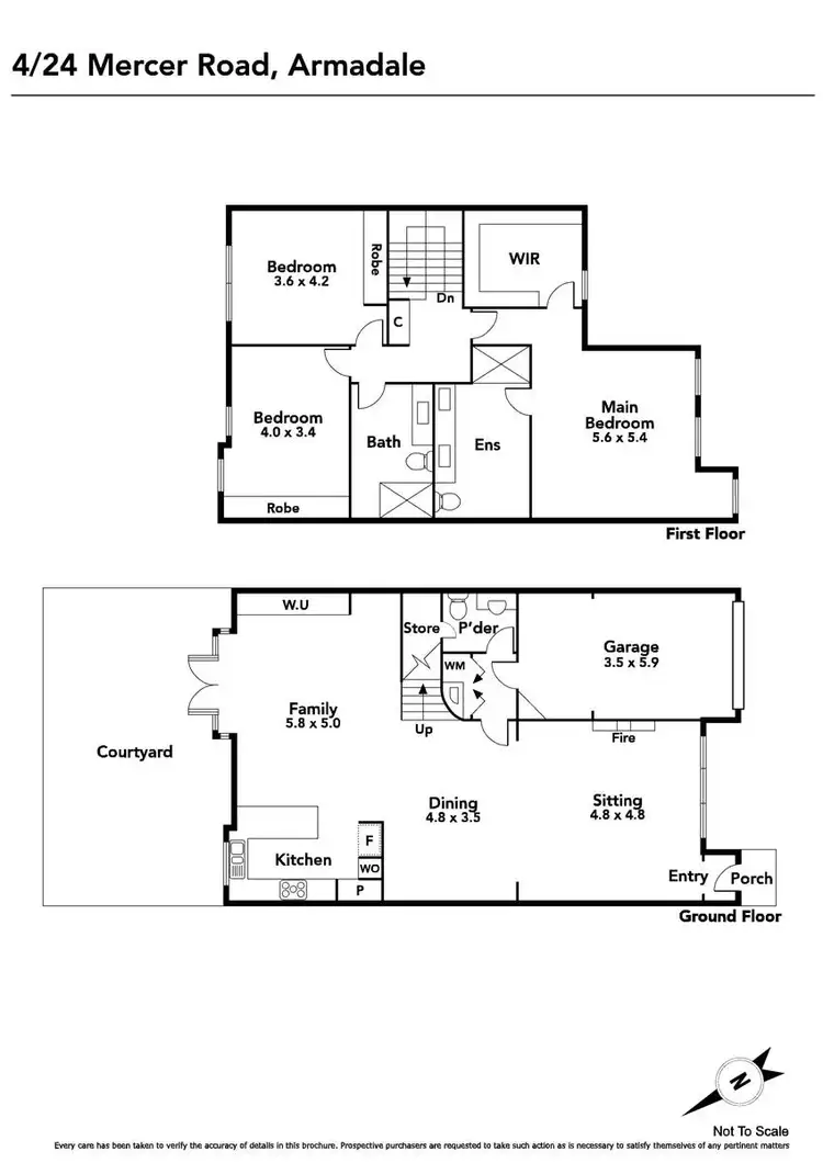 Floorplan of Homely townhouse listing, 4/24 Mercer Road, Armadale VIC 3143