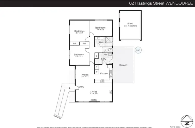 Floorplan of Homely house listing, 62 Hastings Street, Wendouree VIC 3355