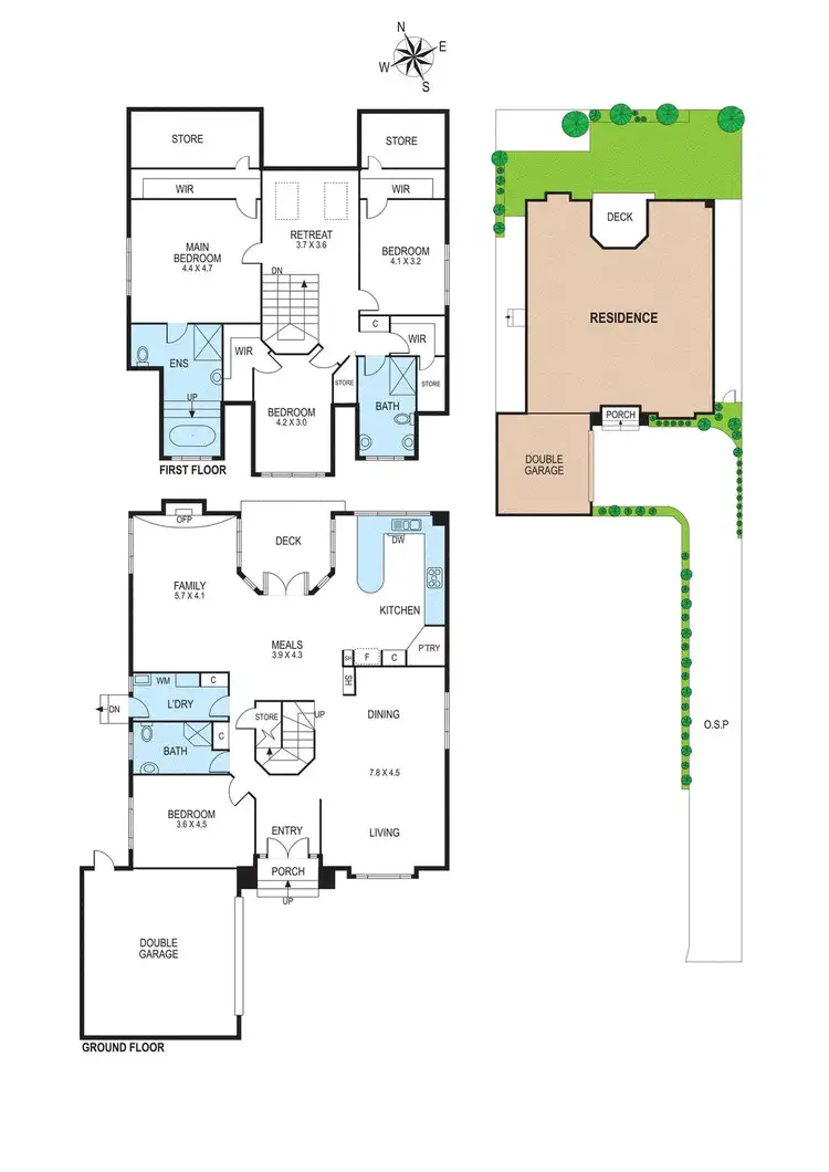 Floorplan of Homely townhouse listing, 2/17 Hopkins Street, Mckinnon VIC 3204