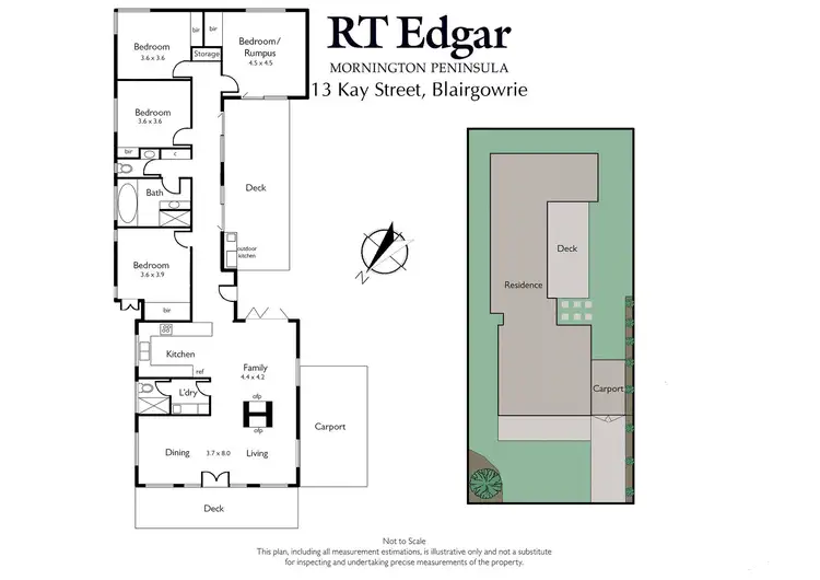 Floorplan of Homely house listing, 13 Kay Street, Blairgowrie VIC 3942