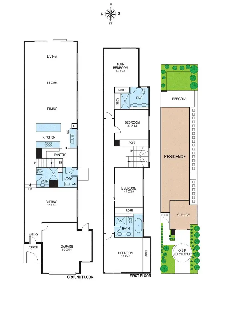 Floorplan of Homely townhouse listing, 284A Jasper Road, Mckinnon VIC 3204