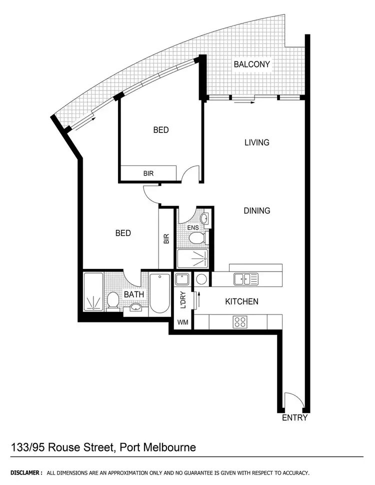 Floorplan of Homely apartment listing, 133/95 Rouse Street, Port Melbourne VIC 3207