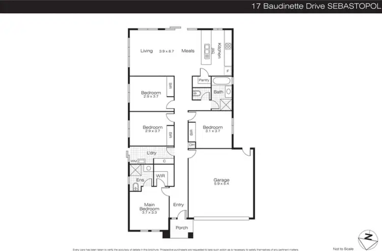 Floorplan of Homely house listing, 17 Baudinette Drive, Sebastopol VIC 3356