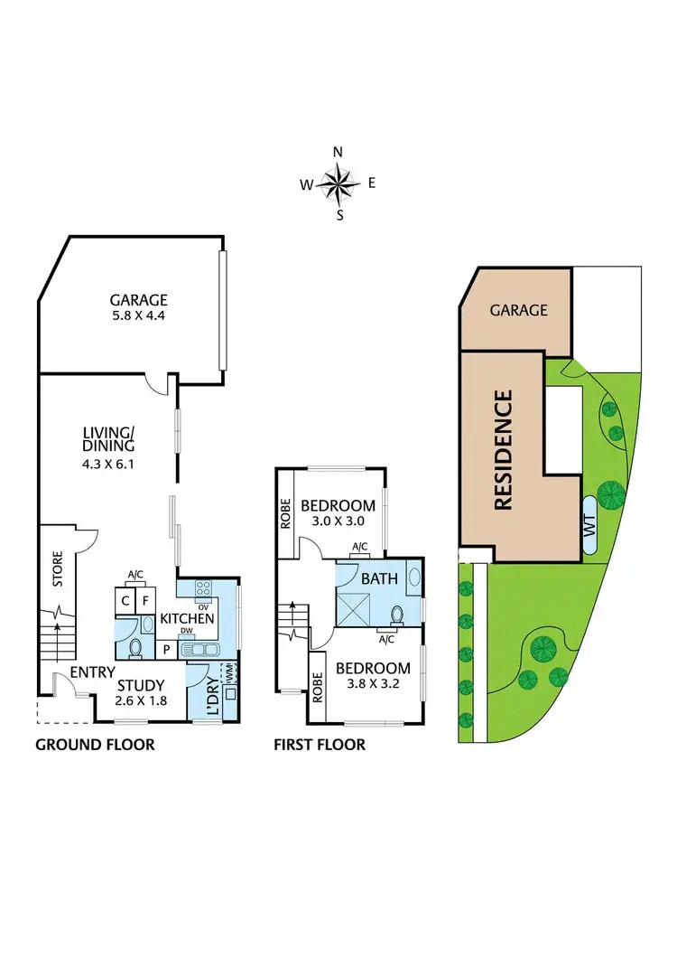 Floorplan of Homely townhouse listing, 40 Okeefe Street, Bellfield VIC 3081