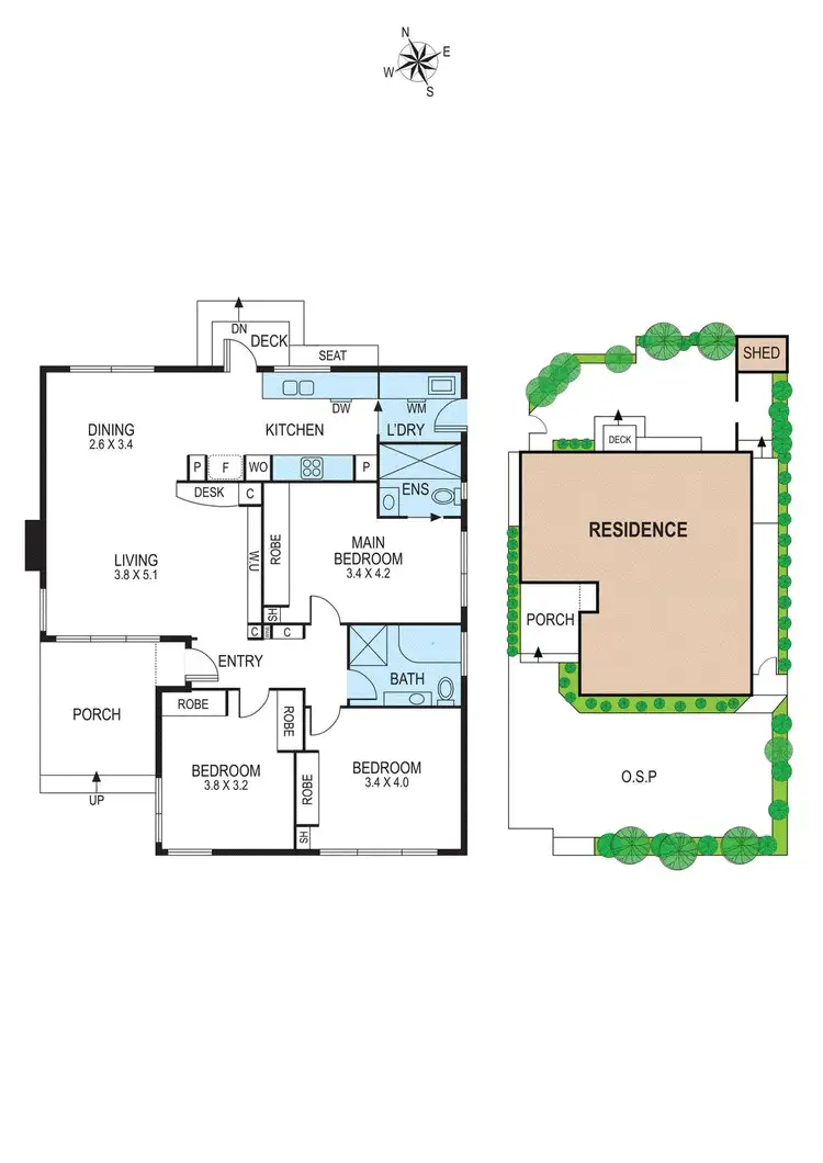 Floorplan of Homely townhouse listing, 1/987 Centre Road, Bentleigh East VIC 3165