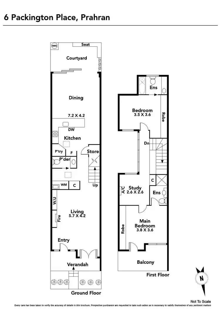 Floorplan of Homely house listing, 6 Packington Place, Prahran VIC 3181