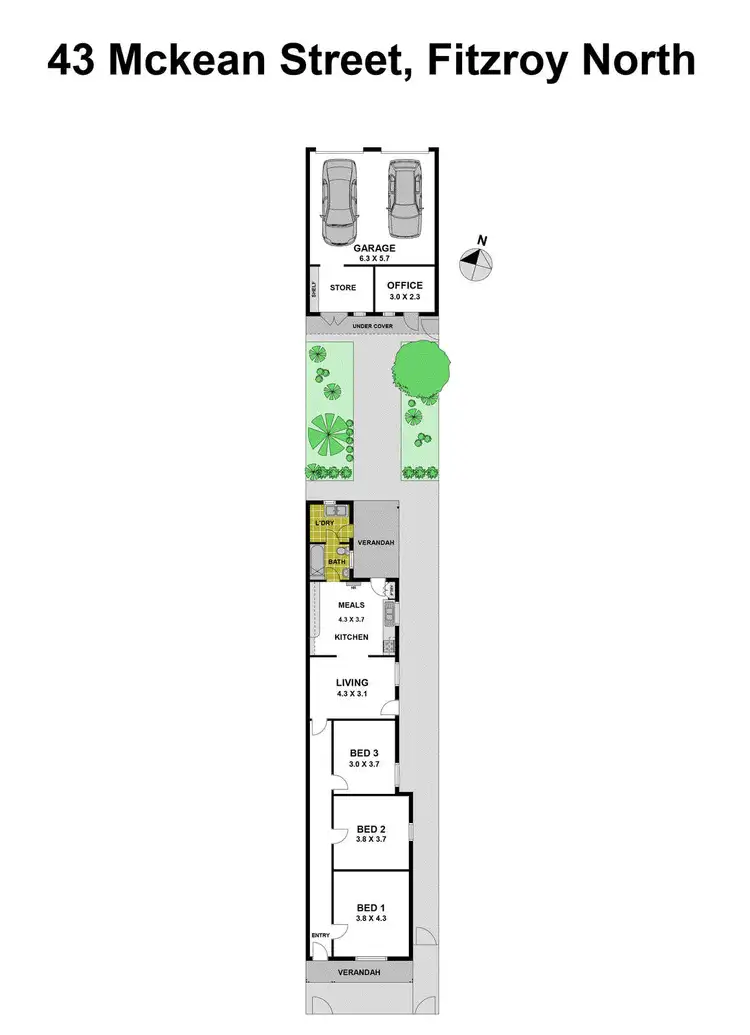Floorplan of Homely house listing, 43 McKean Street, Fitzroy North VIC 3068