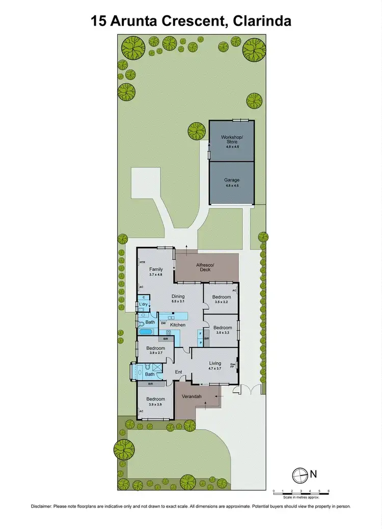 Floorplan of Homely house listing, 15 Arunta Crescent, Clarinda VIC 3169