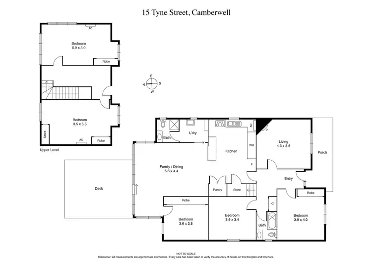 Floorplan of Homely house listing, 15 Tyne Street, Camberwell VIC 3124