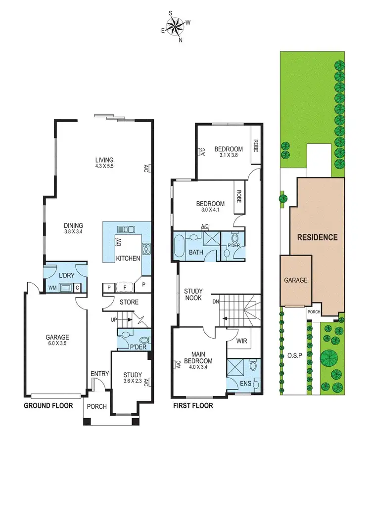 Floorplan of Homely townhouse listing, 24b Goodrich Street, Bentleigh East VIC 3165