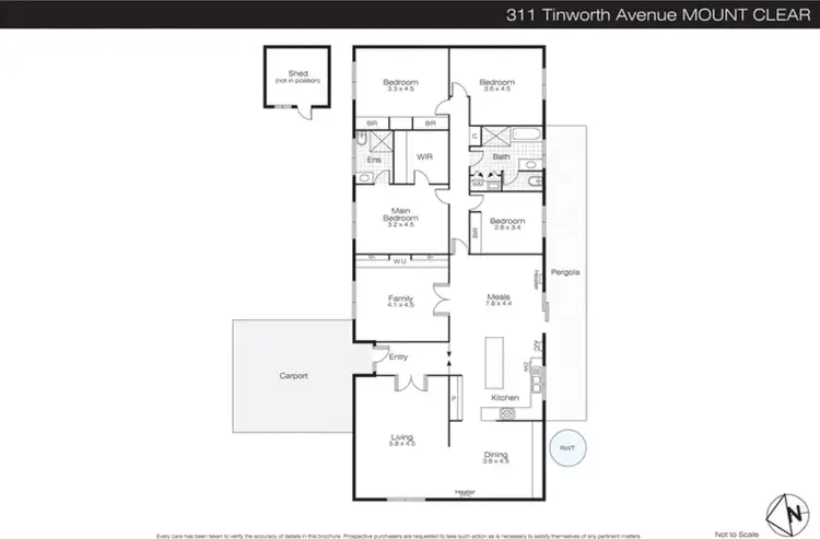 Floorplan of Homely house listing, 311 Tinworth Avenue, Mount Clear VIC 3350