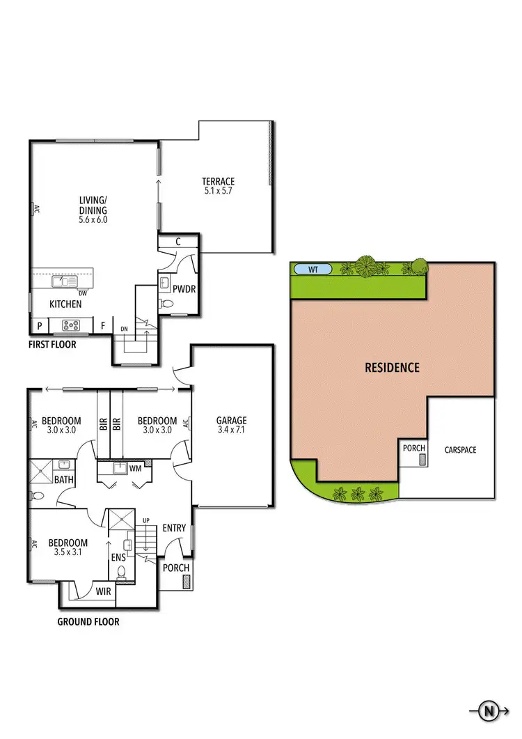 Floorplan of Homely townhouse listing, 5/33 Sandown Road, Ascot Vale VIC 3032