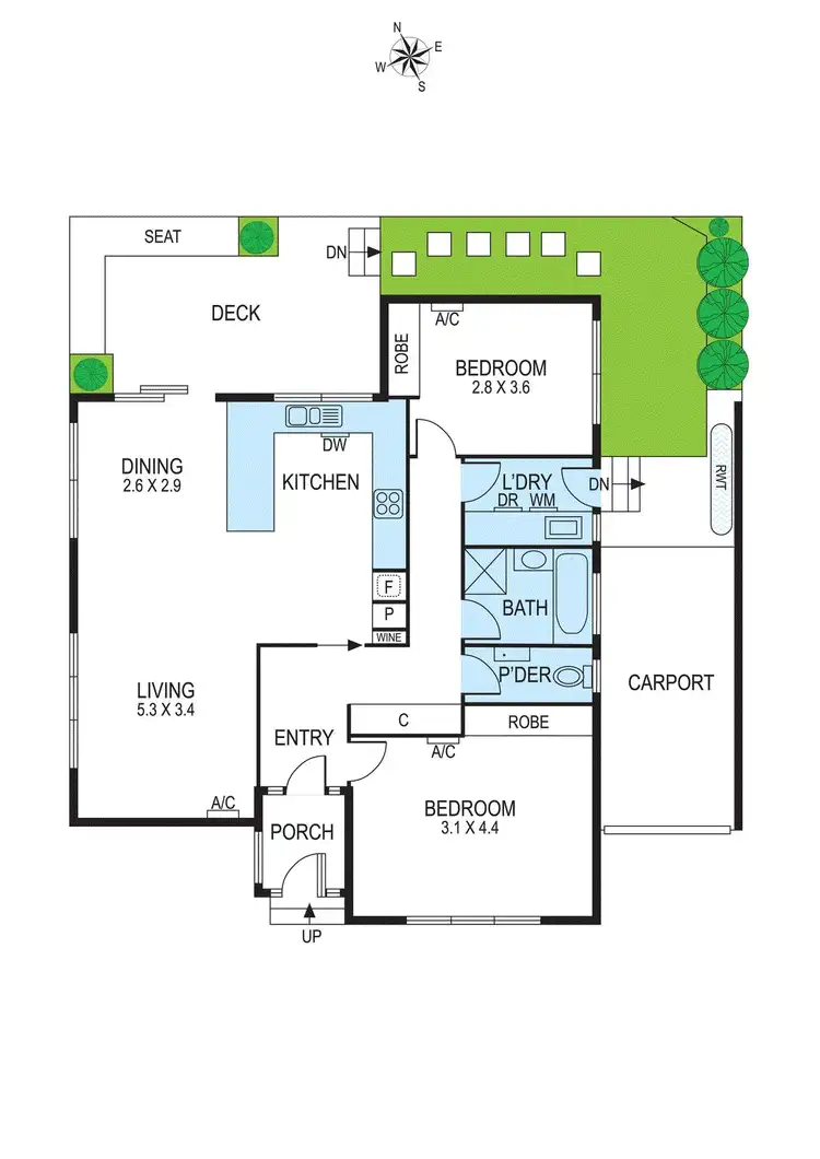 Floorplan of Homely unit listing, 1/10 Weeroona Road, Murrumbeena VIC 3163