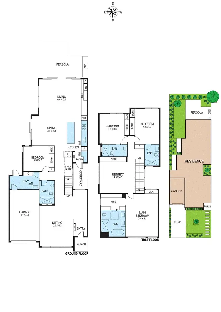 Floorplan of Homely townhouse listing, 7a Lockwood Street, Bentleigh VIC 3204