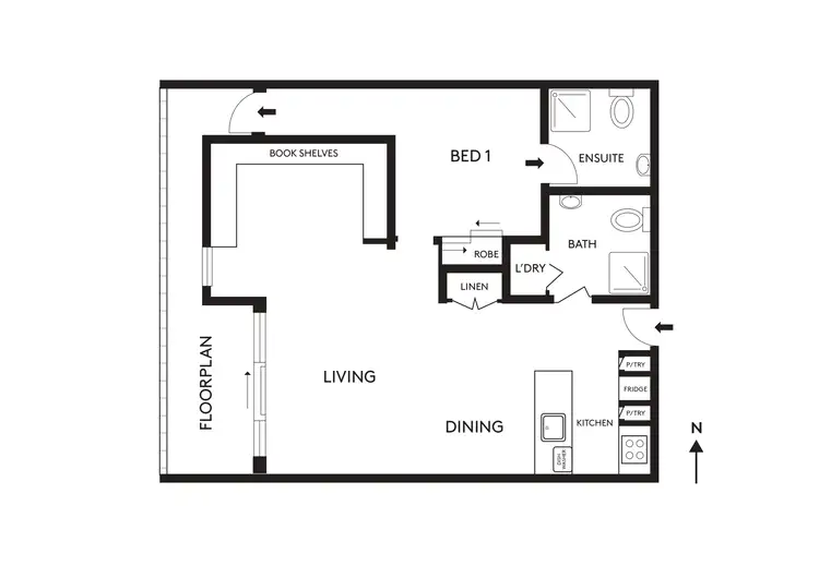 Floorplan of Homely apartment listing, 3807/200 Spencer Street, Melbourne VIC 3000