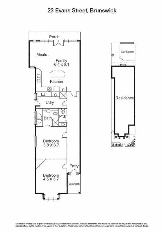 Floorplan of Homely house listing, 23 Evans Street, Brunswick VIC 3056