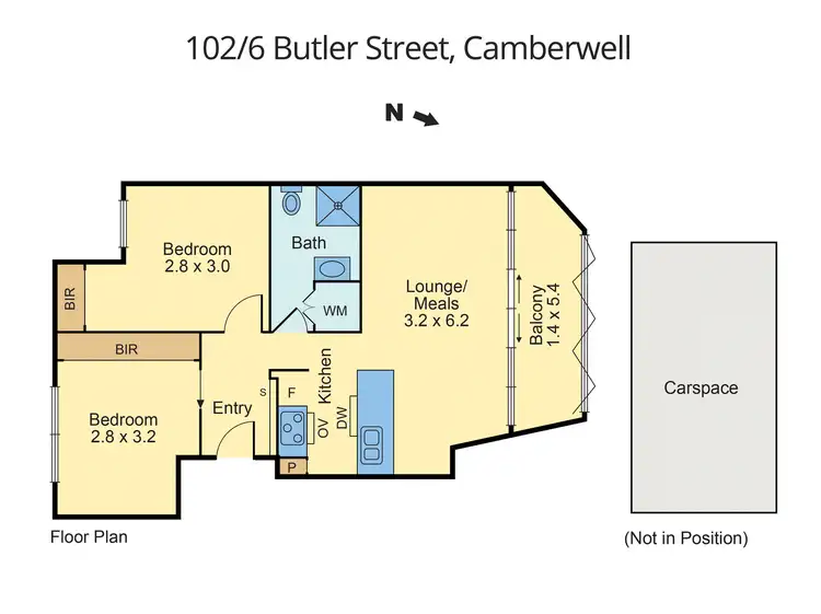 Floorplan of Homely apartment listing, 102/6 Butler Street, Camberwell VIC 3124