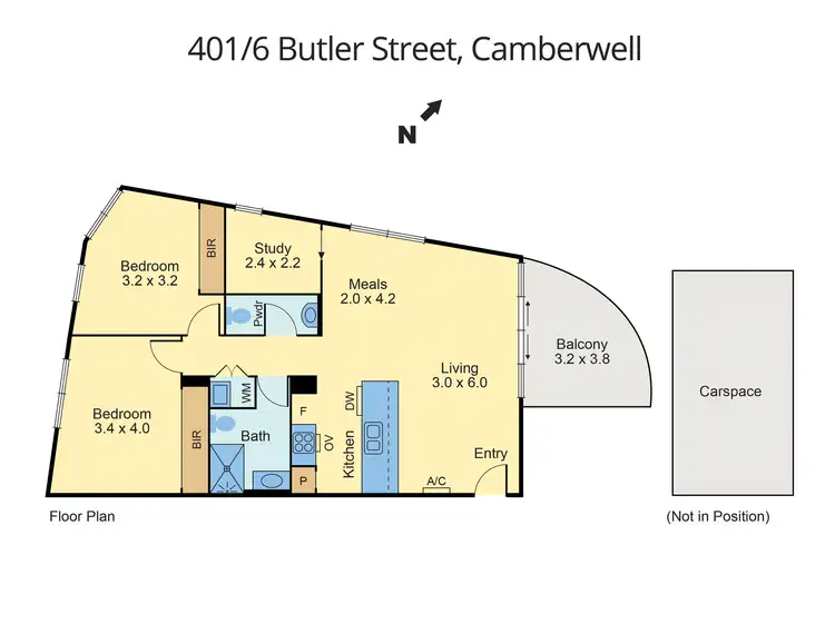 Floorplan of Homely apartment listing, 401/6 Butler Street, Camberwell VIC 3124