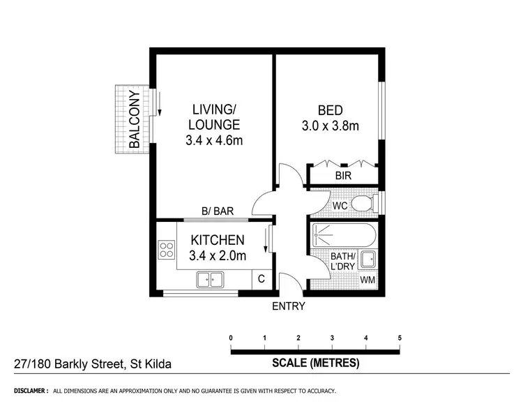 Floorplan of Homely apartment listing, 27/180 Barkly Street, St Kilda VIC 3182