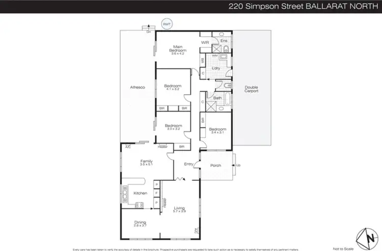 Floorplan of Homely house listing, 220 Simpson Street, Ballarat North VIC 3350