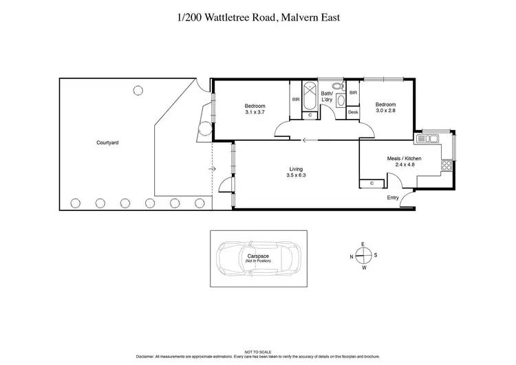 Floorplan of Homely unit listing, 1/200 Wattletree Road, Malvern VIC 3144