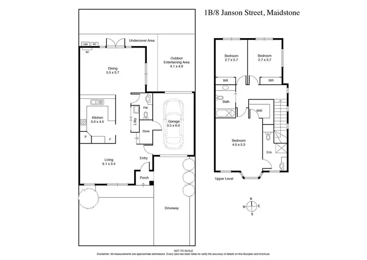 Floorplan of Homely townhouse listing, 1B/8 Janson Street, Maidstone VIC 3012