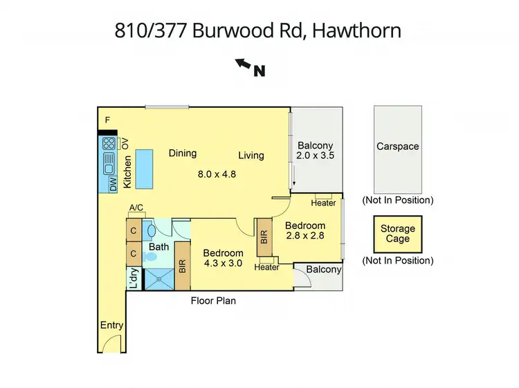 Floorplan of Homely apartment listing, 810/377 Burwood Road, Hawthorn VIC 3122