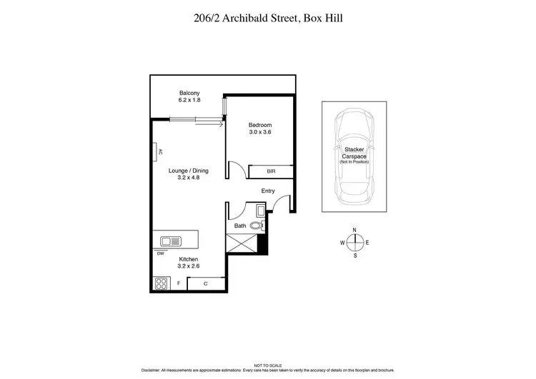 Floorplan of Homely apartment listing, 206/2-4 Archibald Street, Box Hill VIC 3128