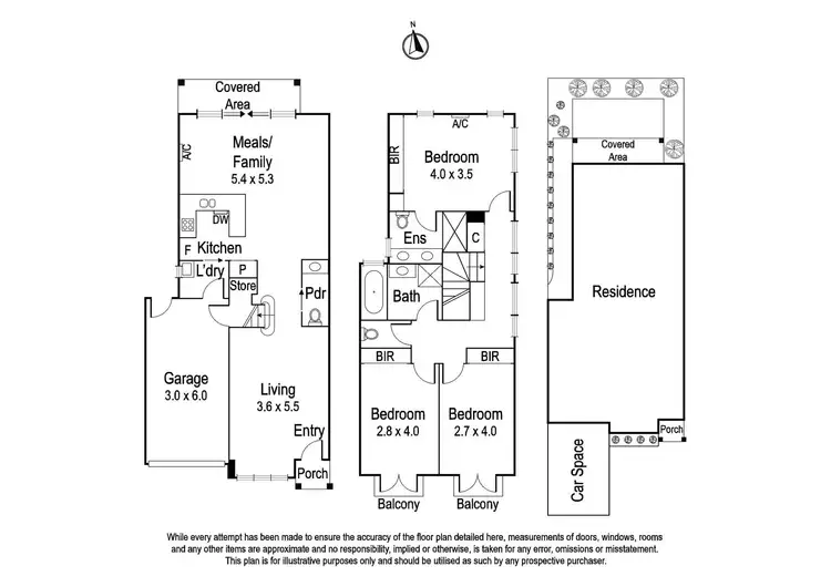 Floorplan of Homely townhouse listing, 4/214 Princess Street, Kew VIC 3101