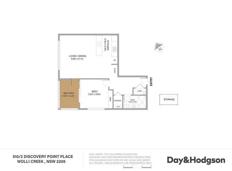 Floorplan of Homely apartment listing, 510/2 Discovery Point Place, Wolli Creek NSW 2205