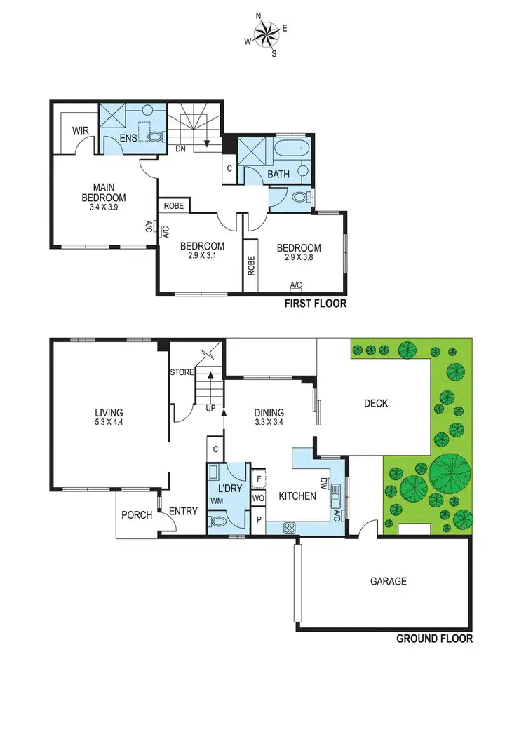 Floorplan of Homely townhouse listing, 14/27-51 Charles Street, Bentleigh East VIC 3165