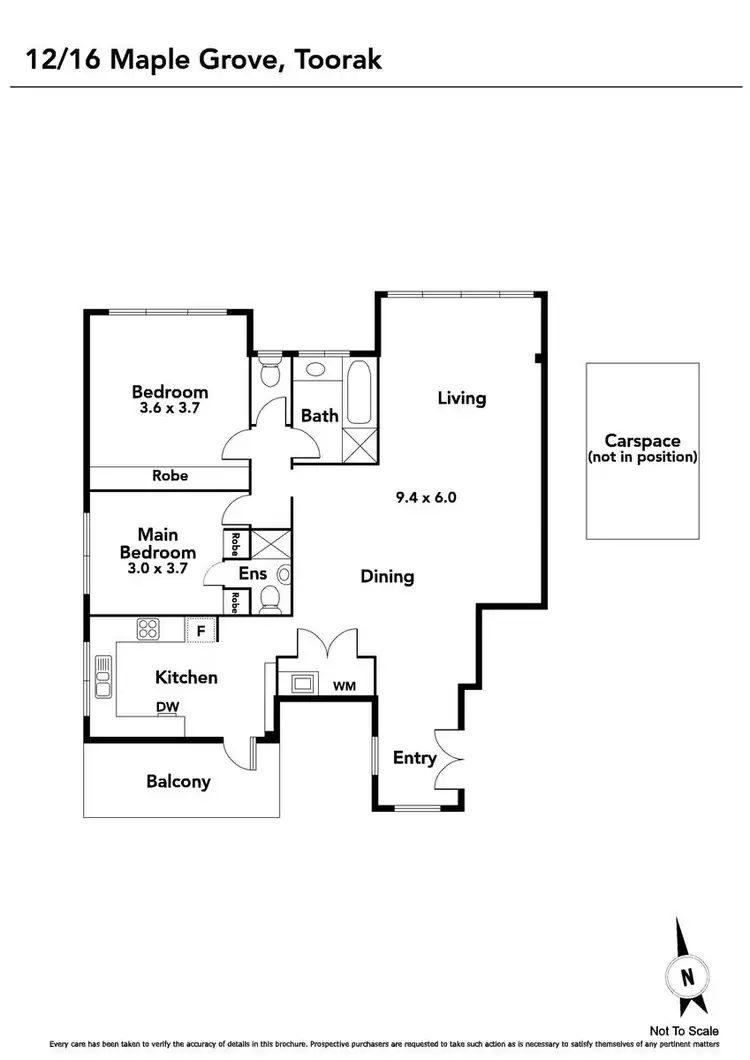 Floorplan of Homely apartment listing, 12/16 Maple Grove, Toorak VIC 3142