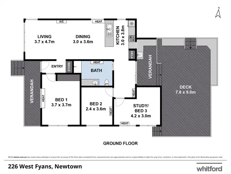 Floorplan of Homely house listing, 226 West Fyans Street, Newtown VIC 3220