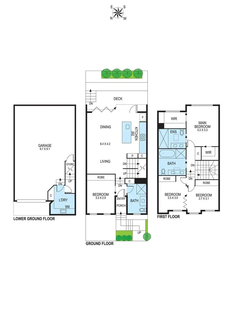 Floorplan of Homely townhouse listing, 9 King Street, Glen Iris VIC 3146