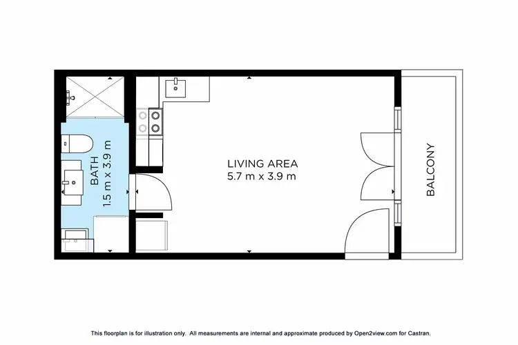Floorplan of Homely studio listing, Apartment 8 Castran Corner "The Hangar", Dinner Plain VIC 3898