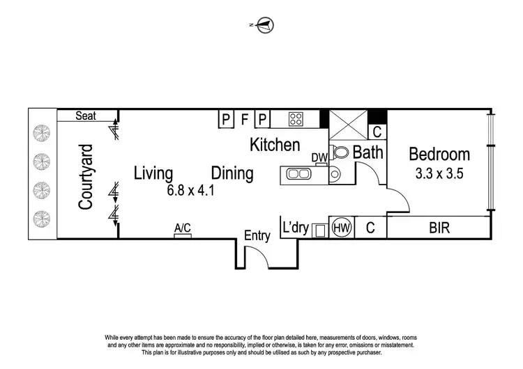 Floorplan of Homely apartment listing, 8/96 Hawdon Street, Heidelberg VIC 3084